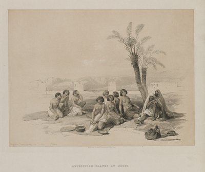Égypte et Nubie, Volume I : Esclaves abyssiniens se reposant à Korti-Nubie - Louis Haghe