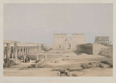 Égypte et Nubie, Volume I : Grand Approche du Temple de Philae, Nubie, 1847 - Louis Haghe