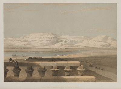 Chaîne libyenne de montagnes, depuis le temple de Louxor - Louis Haghe