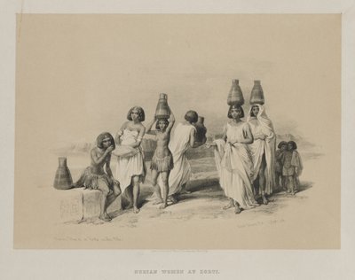 Égypte et Nubie, Volume I : Femmes nubiennes à Kortie, sur le Nil, 1847 - Louis Haghe