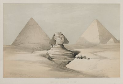 Égypte et Nubie, Volume I: Le Grand Sphinx, Pyramides de Gizeh, 1846 - Louis Haghe