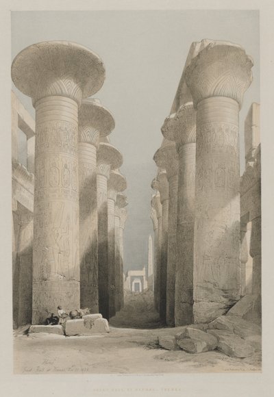 Égypte et Nubie, Volume I : Thèbes, Grande Salle à Karnac, 1848 - Louis Haghe