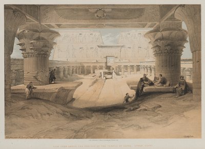 Égypte et Nubie, Volume I : Vue sous le portique du temple d