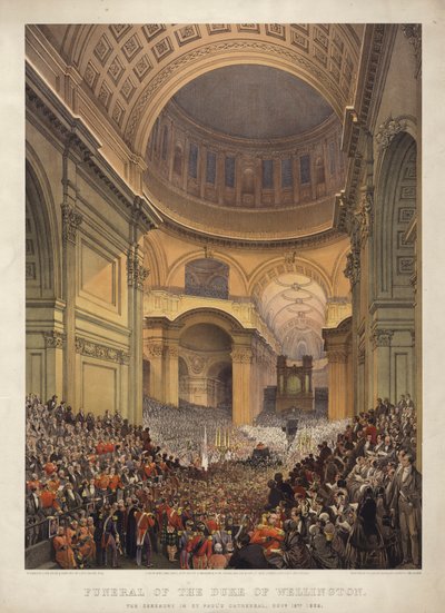 Funérailles du duc de Wellington, la cérémonie à la cathédrale Saint-Paul, 18 novembre 1852 - Louis Haghe