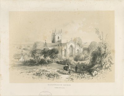 Église de Handsworth: lithographie, nd [1806-1885] - Louis Haghe