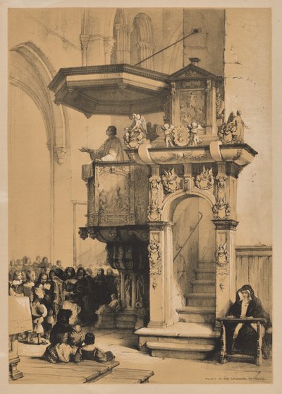 Croquis en Belgique et en Allemagne, Première Série, Chaire dans la Cathédrale de Trèves - Louis Haghe