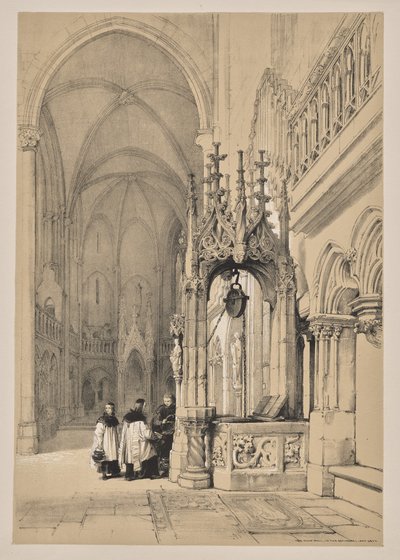 Croquis en Belgique et en Allemagne, Première Série, Le Puits Saint dans la Cathédrale de Ratisbonne - Louis Haghe