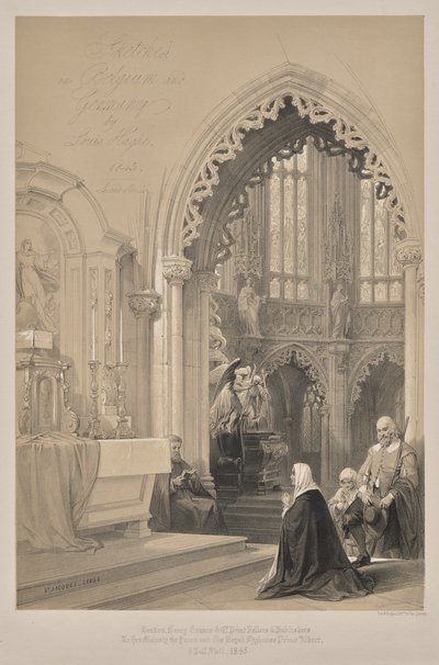 Croquis en Belgique et en Allemagne, Deuxième Série : No. 1 - Page de Titre - Saint-Jacques, Liège - Louis Haghe