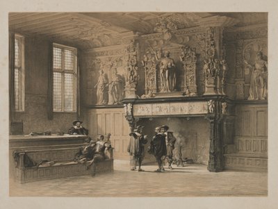 Esquisses en Belgique et en Allemagne, Volume I : Salle de justice des magistrats du Franc, Bruges, 1840 - Louis Haghe
