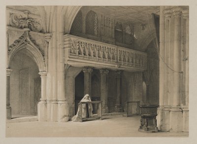 Croquis en Belgique et en Allemagne, Volume I : Couvent de Nönnberg, Salzbourg, 1840 - Louis Haghe