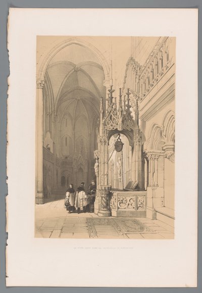 Puits dans la cathédrale de Ratisbonne - Louis Haghe