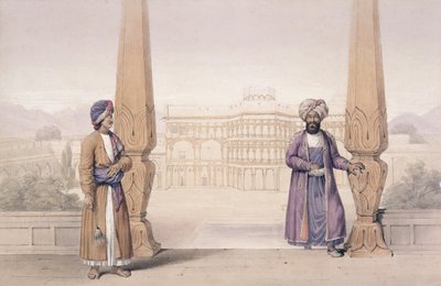 Un noble Dooranee et son assistant au palais de Candahar, de 