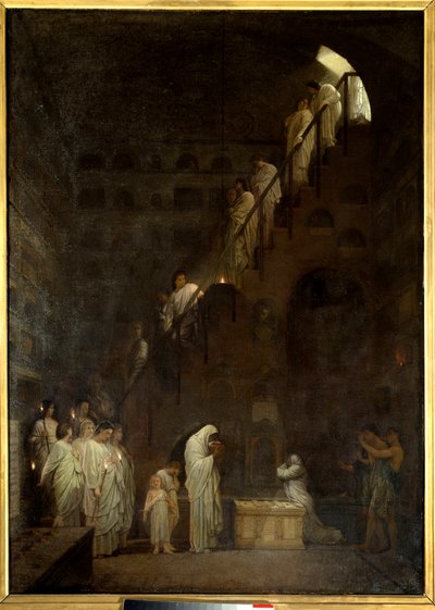 Funérailles au Columbarium de la Maison des Césars à Rome, Porte Capène à Rome - Louis Hector Leroux