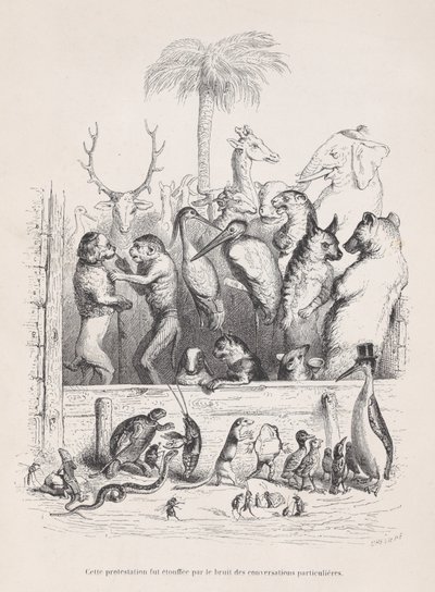Cette protestation a été étouffée par le bruit des conversations privées des Scènes de..., vers 1837-47 - Louis Henri Brévière