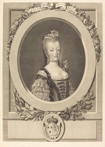 Marie-Antoinette de France - Louis Jacques Cathelin after Jean Martial Fredou