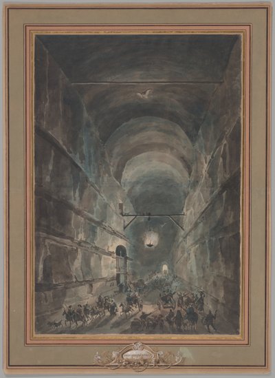 La grotte de Posillipo - Louis Jean Desprez