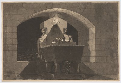 Tombeau avec cariatides - Louis Jean Desprez