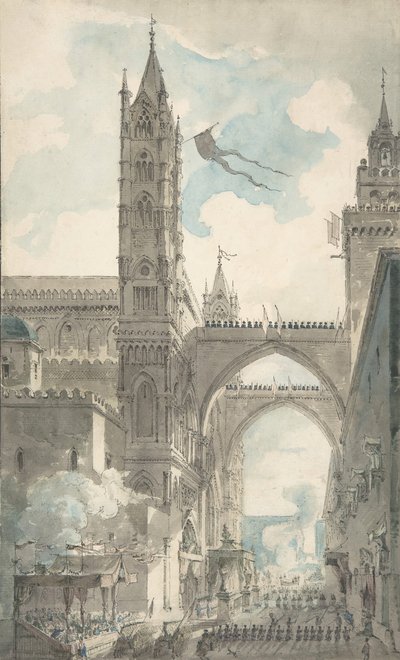 Vue du portail et de l