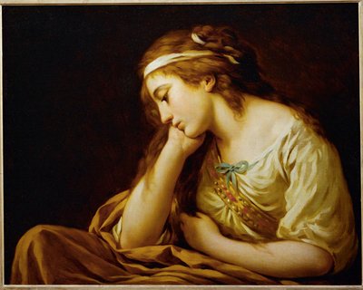La Melancolie -Melancholy ... - Louis Jean Francois I Lagrenee