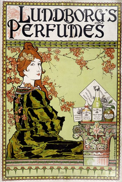 Publicité du parfum "Lundborg" - par Rhead, v.1895 - Louis John Rhead