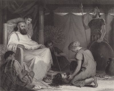 David amené devant Saül - Louis John Rhead