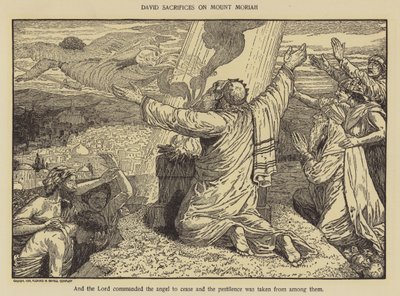 David sacrifie sur le mont Moriah - Louis John Rhead