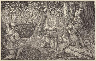 Aperçu un groupe de forestiers et deux captifs - Louis John Rhead