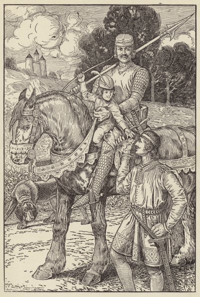 Robert tirait avec son propre petit arc sur les écureuils - Louis John Rhead