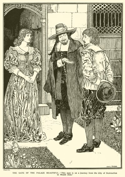 La porte du Palais Beau (gravure) - Louis John Rhead