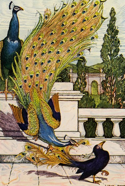 Le Paon et la Pie - Louis John Rhead