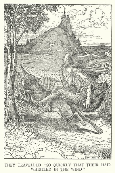 Ils voyageaient "si vite que leurs cheveux sifflaient dans le vent" - Louis John Rhead
