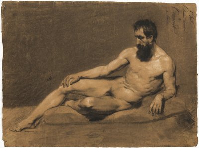 Nu masculin couché - Louis Joseph Cesar Ducornet