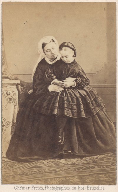 La reine Victoria et sa petite-fille - Louis Joseph Ghemar