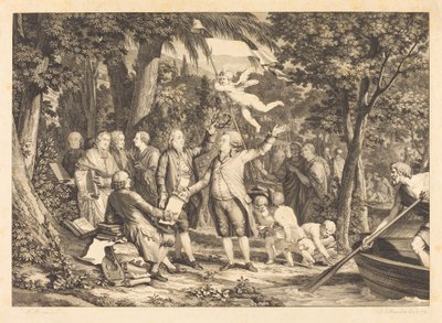 Mirabeau arrive aux Champs-Élysées - Louis Joseph Masquelier after Jean Michel Moreau