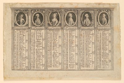 Almanach pour le second semestre de l
