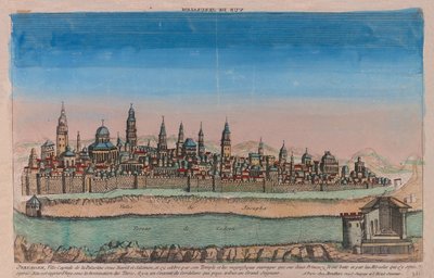 La carte de Jérusalem Ville Capitale de la Palestine sous David et Salomon..., 1770 - Louis Joseph Mondhare