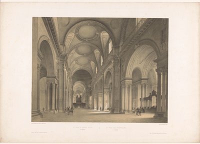 Intérieur de la cathédrale Saint-Paul à Londres - Louis Jules Arnout