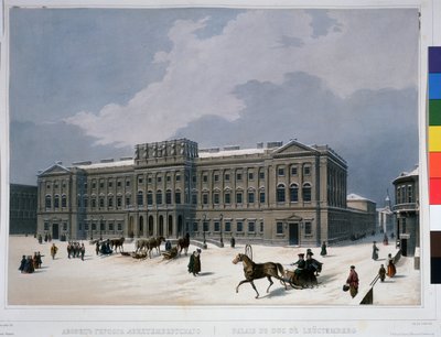 Le palais de Marie, sur la place Saint Isaac à Saint Petersbourg - Louis Jules Arnout