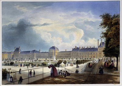Le palais des Tuileries - dans "Paris en 1837" par Arnout - Louis Jules Arnout