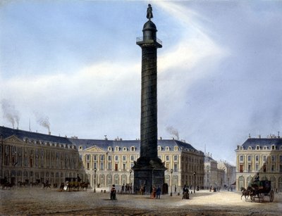 Vue de la Colonne et de la Place Vendôme - dans Paris en 1837 par Arnout - Louis Jules Arnout