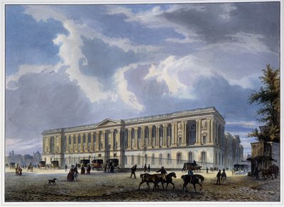 Vue de la Colonnade du Louvre - dans « Paris en 1837 » par Arnout - Louis Jules Arnout