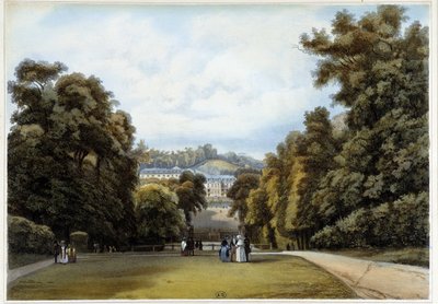 Château de Saint-Cloud, côté du Parc. Dans "Paris et ses environs" - Louis Julien Jacottet