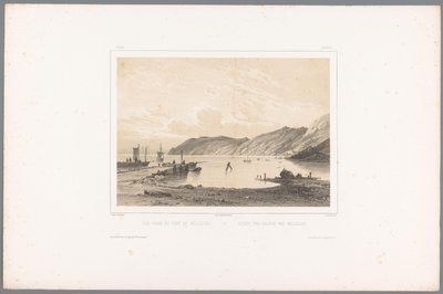 Vue du port de Mölle - Louis Julien Jacottet