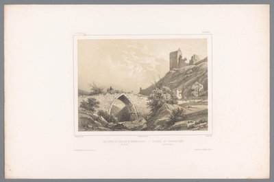 Vue des ruines du château de Hammershus - Louis Julien Jacottet
