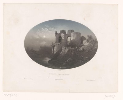 Vue des ruines du château des Quatre Fils Aymon - Louis Julien Jacottet