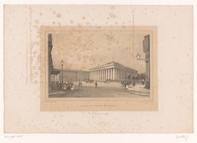 Vue de la Bourse à Paris - Louis Julien Jacottet