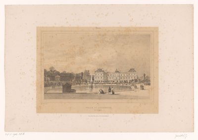 Vue du Palais du Luxembourg depuis le Jardin du Luxembourg - Louis Julien Jacottet