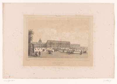 Vue du château de Versailles depuis les jardins - Louis Julien Jacottet