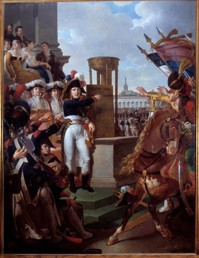 Napoléon Bonaparte (1769-1821) proclamant la République cisalpine à Milan le 9/07/1797 - Louis Lafitte