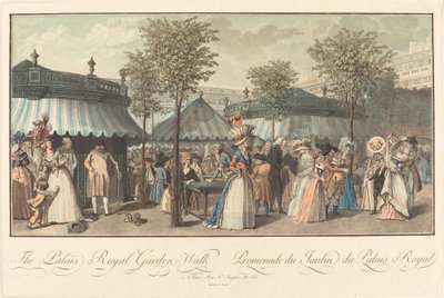La Promenade du Jardin du Palais Royal - Louis Le Coeur after Claude Louis Desrais